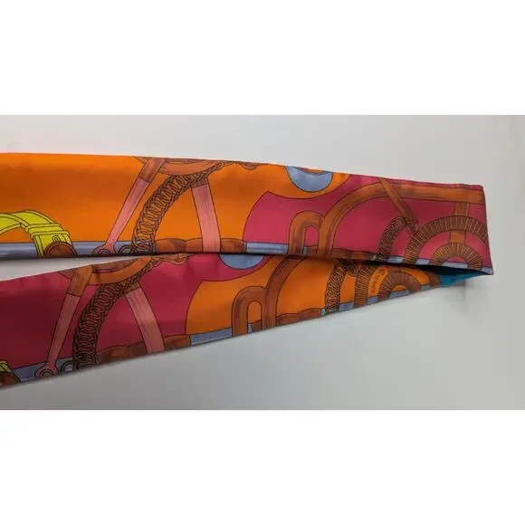 Authentic Hermes colorful hair or purse twilly scarf with box - Picture 4 of 13